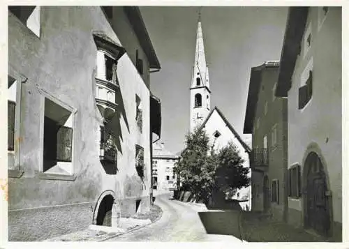 AK / Ansichtskarte  S-chanf_GR Dorfpartie Blick zur Kirche