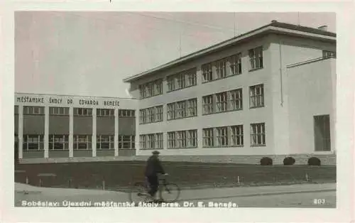 AK / Ansichtskarte  Sobeslav_Sobeslau_Sobieslau_CZ Ujezdni mestanske skoly pres. Dr. E. Benese Schule