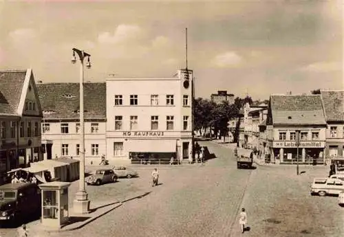 AK / Ansichtskarte  Altentreptow Platz der Freiheit HO Kaufhaus HO Lebensmittel