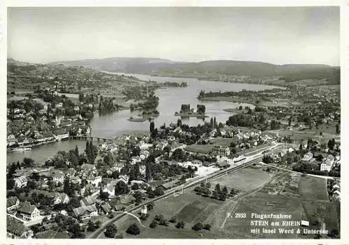 AK / Ansichtskarte  Stein_Rhein_Stein_am_Rhein_SH Panorama mit Insel Werd und Untersee