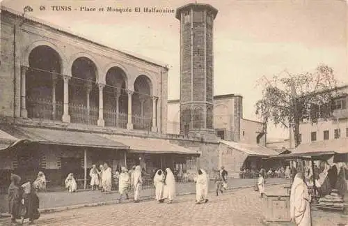 AK / Ansichtskarte  TUNIS_Tunesie Place et Mosquée El Halfaouine