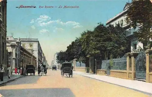 AK / Ansichtskarte 73975930 ALEXANDRIA__Alexandrie_Egypt Rue Rosette La Municipalité