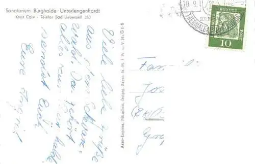 AK / Ansichtskarte  Unterlengenhardt_Bad_Liebenzell_BW Sanatorium Burghalde