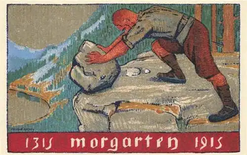 AK / Ansichtskarte  Morgarten_ZG Urnertag Kuenstlerkarte