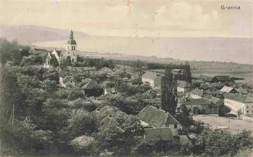 AK / Ansichtskarte  Grenna_Sweden Panorama Ansicht mit Kirche