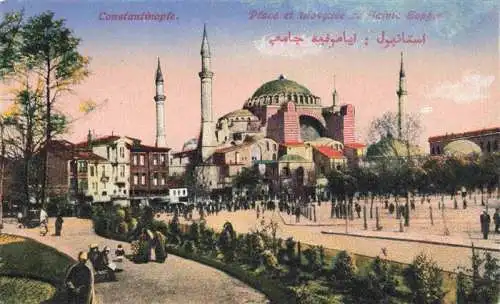 AK / Ansichtskarte 73976044 Constantinople_Constantinopel_ISTANBUL_TK Place et Mosquée de Sainte Sophie