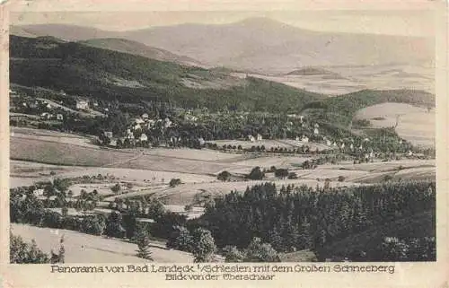 AK / Ansichtskarte  Bad_Landeck_Schlesien_PL Blick von der ueberschaar mit Gr Schneeberg