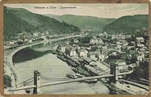 AK / Ansichtskarte  Tetschen-Bodenbach_Boehmen_DECIN_CZ Elbepartie Quaderberg 