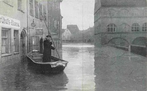 AK / Ansichtskarte  Nuernberg Hochwasser Katastrophe Gruebelstrasse Februar 1909