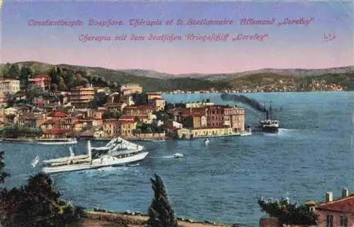AK / Ansichtskarte 73976196 Constantinople_Constantinopel_ISTANBUL_TK Chérapie mit dem deutschen Kriegsschiff Lorely