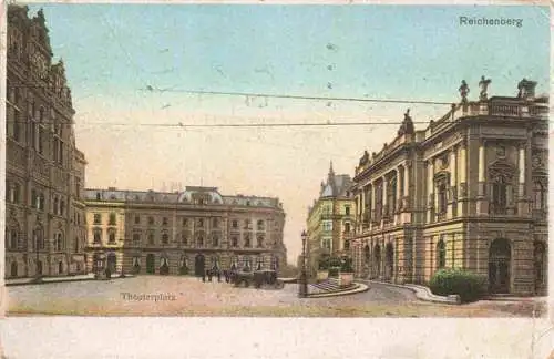 AK / Ansichtskarte  Reichenberg__LIBEREC_Boehmen_CZ Theaterplatz