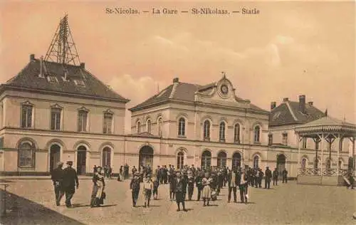 AK / Ansichtskarte  St-Nicolas_Liege_Belgie La Gare Bahnhof