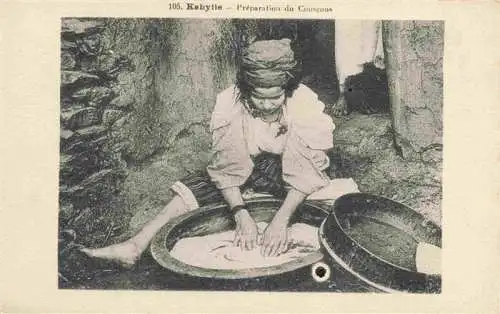 AK / Ansichtskarte 73976297 Kabylie_Algerie Preparation du Couscous