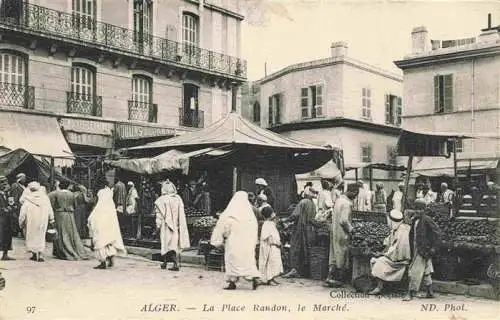 AK / Ansichtskarte  ALGER_Algier_Algerie La Place Randon le Marche