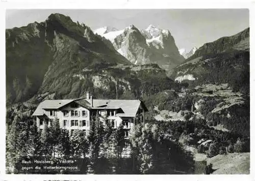 AK / Ansichtskarte  Reuti-Hasleberg_Reuti-Hasliberg_BE Christl Hospiz und Ferienheim Viktoria mit Wetterhorngruppe