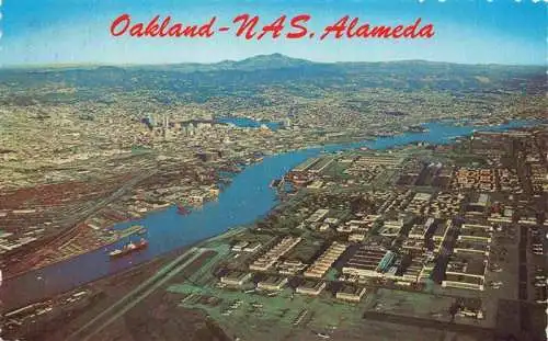 AK / Ansichtskarte  Alameda_California_USA Oakland and Lake Merrit aerial view