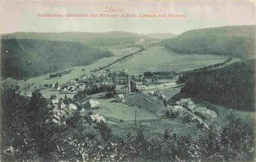 AK / Ansichtskarte 73976484 Scheibe-Alsbach Panorama Schwarzburg-Rudolstadt mit Blick auf Alsbach Limbach und Steinheid