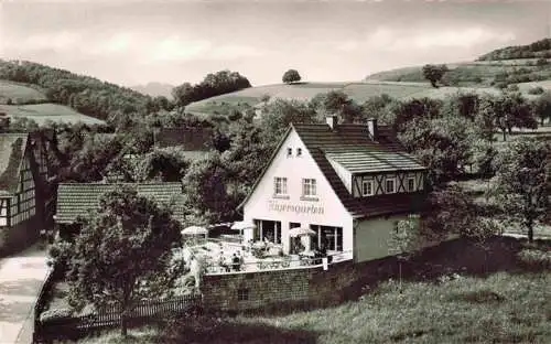 AK / Ansichtskarte  Schlierbach_Odenwald_Lindenfels_Hessen Terrassen-Café Weinstube Jaegersgarten