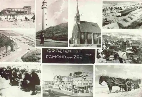 AK / Ansichtskarte  EGMOND__AAN_ZEE_NL Teilansichten Leuchtturm Kirche Strand