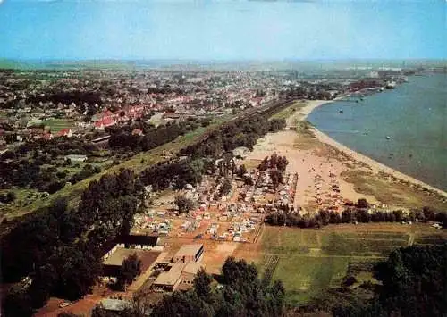 AK / Ansichtskarte  Nordenham Panorama mit Sandstrand und Spielwiese