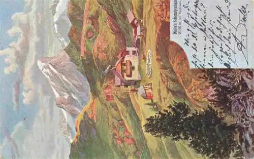 AK / Ansichtskarte 73976663 Seiseralm__Seiseralpe_Alpe_di_Siusi_Trentino_IT Panorama Blick gegen Marmolata Dolomiten Kuenstlerkarte