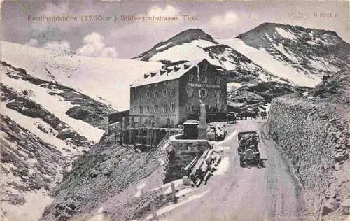 AK / Ansichtskarte  Stilfserjoch_2750m_Passo_dello_Stelvio_IT Ferdinandshoehe Berghotel Stilfserjochstrasse