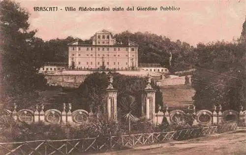 AK / Ansichtskarte 73976684 Frascati_Roma__Rom_IT Villa Aldobrandini vista dal Giardino Pubblico