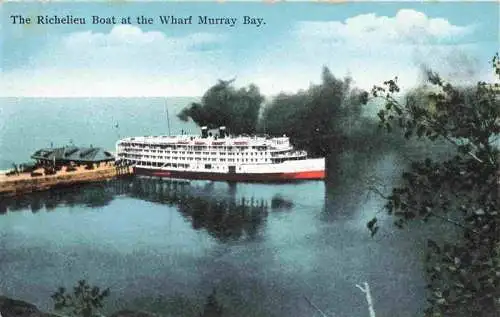 AK / Ansichtskarte 73976728 Murray_Bay_Quebec_Canada The Richelieu Boat at the Wharf