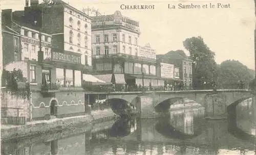 AK / Ansichtskarte 73976741 CHARLEROI__Belgie La Sambre et le Pont