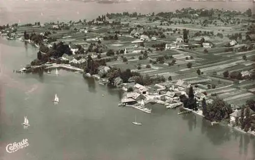 AK / Ansichtskarte  Insel_Reichenau_Bodensee Fliegeraufnahme mit Bootswerft