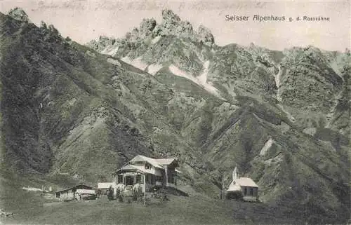 AK / Ansichtskarte 73976770 Seiseralpe_Seiseralm_Alpe_di_Siusi_Trentino_IT Seisser Alpenhaus mit Rosszaehne
