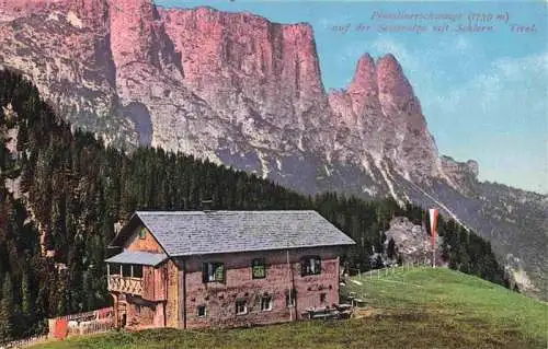 AK / Ansichtskarte 73976778 Seiseralpe_Seiseralm_Alpe_di_Siusi_Trentino_IT Prosslinerschwaige auf der Seiseralpe mit Schlern