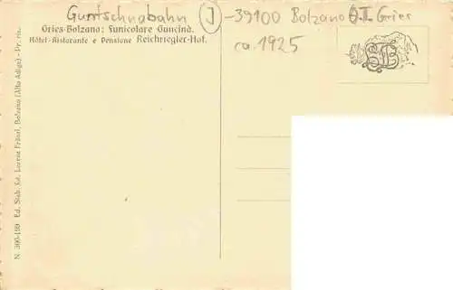 AK / Ansichtskarte  Gries_Bozen_Bolzano_Suedtirol_IT Guntschnabahn Funicolare Guncino