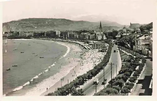 AK / Ansichtskarte 73976867 SAN_SEBASTIAN__Saint-Sebastien_Pais_Vasco_ES Vista general de la Playa