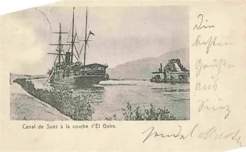 AK / Ansichtskarte  SUEZ_Canal_de_Egypt a la courbe El Guirs