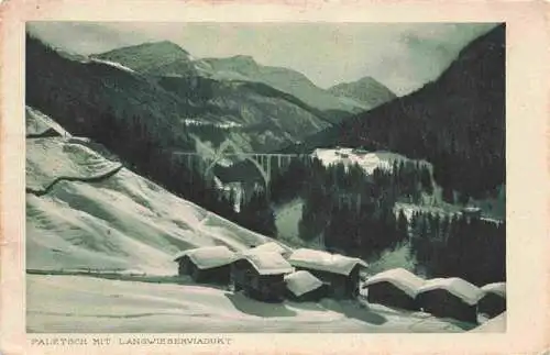 AK / Ansichtskarte  Paletsch_Langwies_Plessur_GR mit Langwiesenviadukt