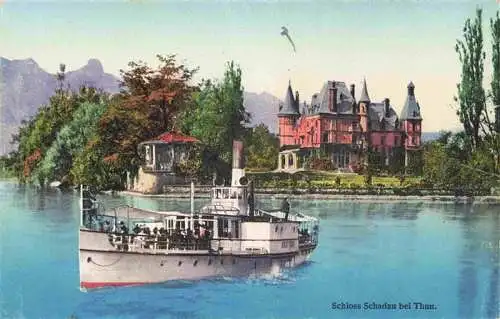 AK / Ansichtskarte  THUN_Thoune_BE Schloss Schadau Ausflugsschiff
