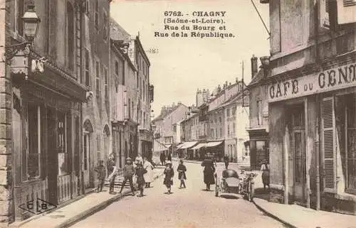 AK / Ansichtskarte  Chagny__71_Saone-et-Loire Rue du Bourg et Rue de la République