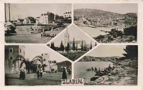 AK / Ansichtskarte  Zlarin_Sibenik_Croatia Teilansichten Hafen Platz Kirche