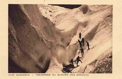 AK / Ansichtskarte  Bergsteigen_Klettern_Mountaineering_Alpinisme_Alpinismo-- Chamonix Traversee Glacier Bossons