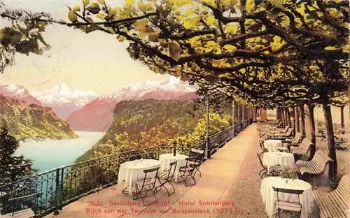 AK / Ansichtskarte  Seelisberg_UR Hotel Sonnenberg Terrasse Bristenstockblick