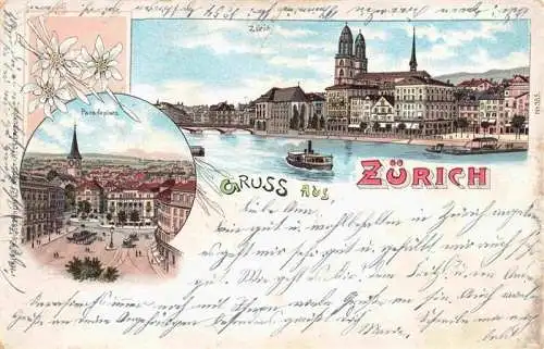 AK / Ansichtskarte  ZueRICH__ZH Panorama Paradeplatz