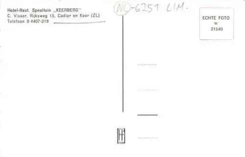 AK / Ansichtskarte  Cadier_en_Keer_Eijsden_Margraten_Limburg_NL Hotel Rest Speeltuin Keerberg Gastraeume Garten