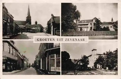 AK / Ansichtskarte 73977036 Zevenaar_Gelderland_NL Markt Ziekenhuis Kerkstraat Turmaclabriek