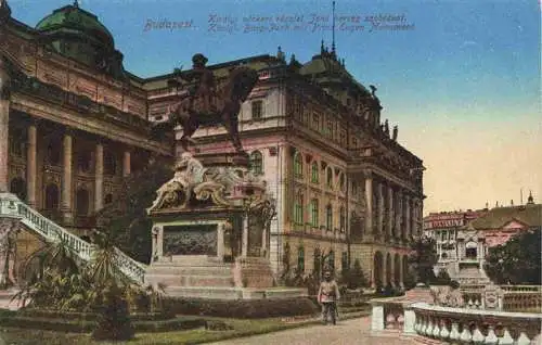 AK / Ansichtskarte  BUDAPEST_HU Koenigl Burg Park mit Prinz Eugen Monument