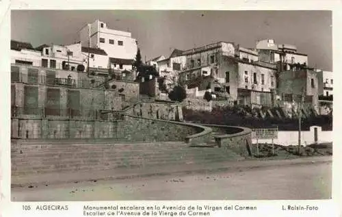 AK / Ansichtskarte  Algeciras_Cadiz_Andalucia_ES Escalier de l'Avenue de la Vierge du Carmen