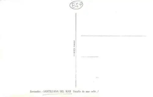 AK / Ansichtskarte  Santillana_del_Mar_SANTANDER_Cantabria_ES Detalle de una calle Al fondo la Colegiata