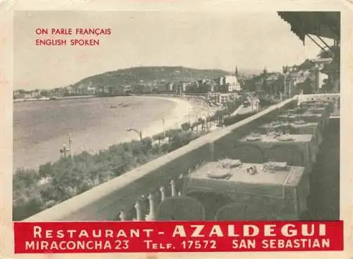 AK / Ansichtskarte 73977124 SAN_SEBASTIAN__Saint-Sebastien_Pais_Vasco_ES Restaurant Azaldegui Panorama