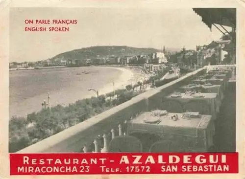 AK / Ansichtskarte  SAN_SEBASTIAN__Saint-Sebastien_Pais_Vasco_ES Restaurant Azaldegui Panorama