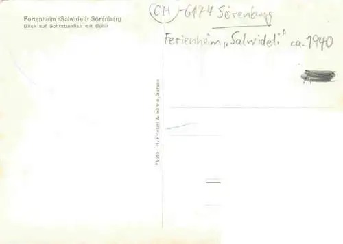 AK / Ansichtskarte  Soerenberg_LU Ferienheim Salwideli mit Schrattenfluh und Boehli